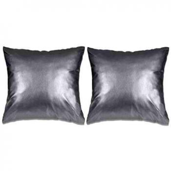 vidaXL 2X Cojines de Poliuretano 45x45cm Plateado Accesorios Hogar Decoración