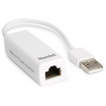 Adaptador USB 2.0 a LAN 10/100 Mbps Hamlet HNU2F100