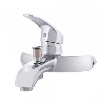 Grifo Bañera Aleación Zinc, Cromado, Agua Caliente-Fría, Caño Bajo, Monomando [QLI-FA-9703]