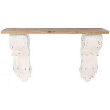 Consola DKD Home Decor 153 x 32,5 x 93 cm Abeto Marrón Blanco Magnesio