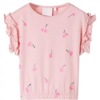 Camiseta Infantil Rosa Claro 104 - Manga Corta