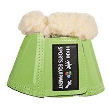 HKM funda protectora para la pezuña, acolchada, barnizada - pony, verde neón