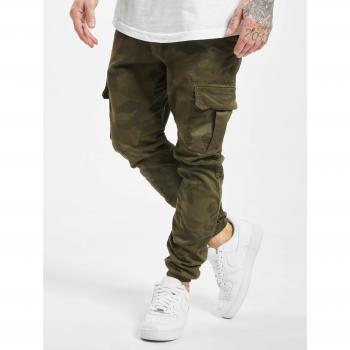 Urban Classics Men's Olive Camo Cargo Jogging Pants