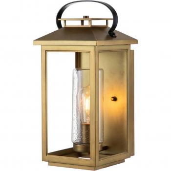 Farol de pared exterior Quintiesse Atwater, latón envejecido pintado, 44,5 cm, IP44