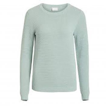 Vila Clothes Vichassa L/s Knit Top-Noos, suéter para Mujer, Azul Blue Haze, 36