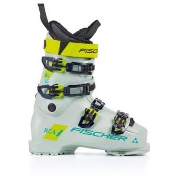 Botas de Esquí Alpino Fischer RC4 95 MV Mujer Blanco Hielo Amarillo Neón 23.5