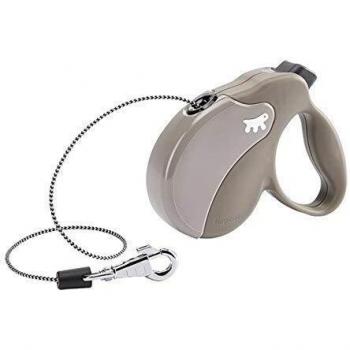 Ferplast - Correa Extensible para Perros Amigo Cord Mini, Cordón retráctil, 3 m, máx. 12 kg, Tórtola