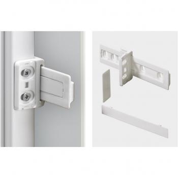 Herraje deslizante HETTICH para transformaciones de frigoríficos, plástico blanco