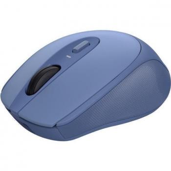 Trust Zaya Ratón Óptico Inalámbrico Recargable Azul, 800-1600 DPI Ajustables, Conexión 2.4 GHz, Microrreceptor USB Almacenable, Ambidi