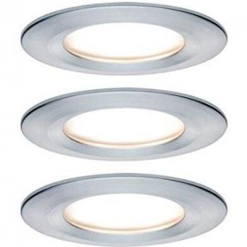 Lámpara Empotrada LED Nova Coin 3x6W IP44 Redonda Aluminio 2700K 470lm