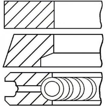 Juego de aros de pistón GOETZE ENGINE 08-529300-00
