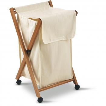 Lavadero Plegable de Madera de Haya con Bolsa Extraíble de Algodón BANNY 605