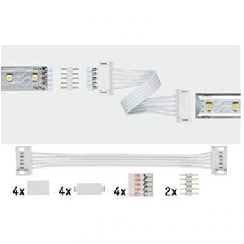 Conector Universal MaxLED Paulmann - Pack de 2 - Blanco - 100x19mm - Máx. 144W