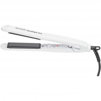 Moser CeraStyle Pro Straight White - Plancha de pelo, color blanco, tecnología de cerámica, temperatura ajustable, placas flotantes para un mejor deslizamiento, diseño ergonómico y ligero