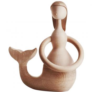 ArchitectMade Sirena - Figura de madera roble/arce/Al. 17cm