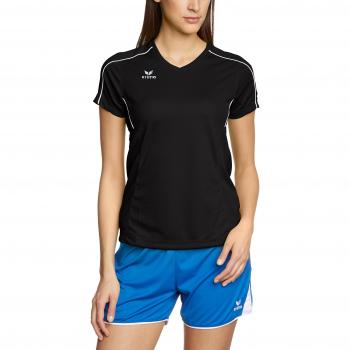 erima T-Shirt Gold Medal - Camiseta de running para mujer, color negro/gris / blanco, talla 34