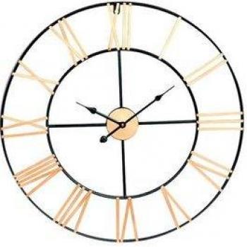 Reloj de Pared Vintage Negro/Bronce Ø60cm Thinia Home