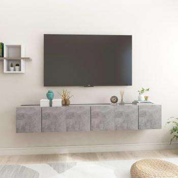Mueble de salón colgante vidaXL 3 unidades gris hormigón 60x30x30 cm