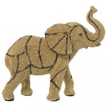 Figura Decorativa Elefante Dorado Plástico 14 x 23 x 22 cm Alexandra House Living
