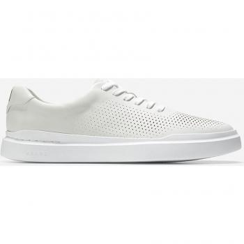 Cole Haan Men's Leather Perforated Lace-Up Sneakers - White Size 10