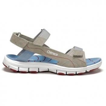 Chiruca Formentera 04 Sandalias deportivas para mujer en beige de piel sintética, talla 36, tipo trekking