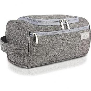 Eono by Amazon - Neceser unisex para llevar de viaje o ir al gimnasio con gancho para colgar