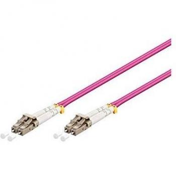 Cable de Fibra Óptica Dúplex OM4 15 m LC-UPC Macho/Macho Violeta