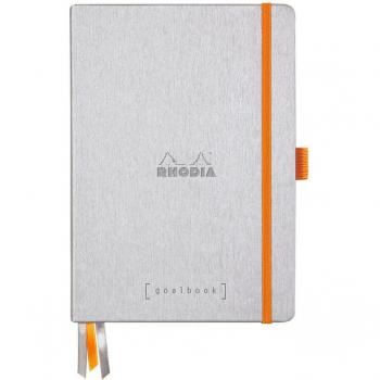 Cuaderno Goalbook rígido A5 - Rhodia 118771C - Dot (puntado) - Plata