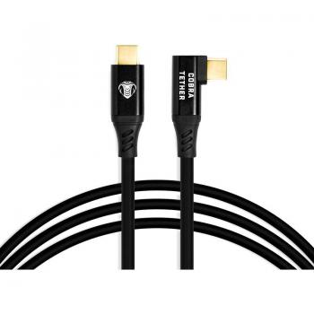 Cable Cobra Tether USB-C a USB-C 90° 10 m Negro (USB 3.2 Gen 1)