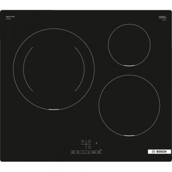 Placa de inducción Bosch PIJ611BB5E 60 cm con 3 zonas de cocción negra