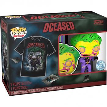 Figura Funko Pop & Tee Joker Comic DC Comics - Incluye figura Funko Pop del Joker, camiseta de manga corta con diseño del Joker, licencia oficial de DC Comics, ideal para coleccionistas y fans