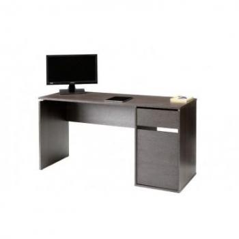 Mesa de Escritorio Serie Burgos 5214 Topkit con cajón y puerta, medidas 74x140x50 cm, color Wengué - Muebles de Oficina