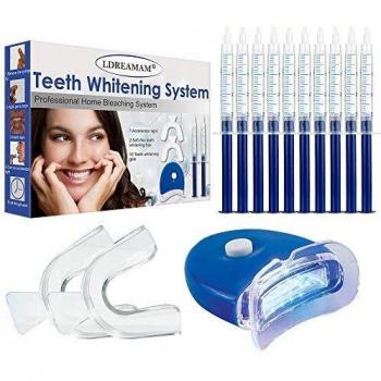 Teeth Whitening Kit,Tooth Whitening Gel,Teeth Whitening Gels Kit Set with Led Light Professional Home Teeth Bleaching Kit - Perfect Home Teeth Whitening System