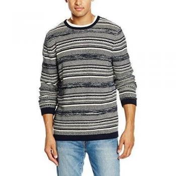 Springfield AR-Jacquard Bicolor GG7, Jersey para Hombre, Marine Blue