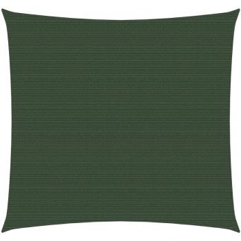 Toldo de vela HDPE verde oscuro 160 g/m² 3,6x3,6 m