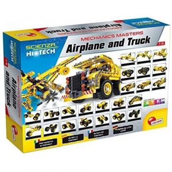 Lisciani - Ciencia Hi-Tech Stem Technis - Aviòn y camiòn - 25 modélos en 1 - Juego educativo científico para niños a partir de 7 años