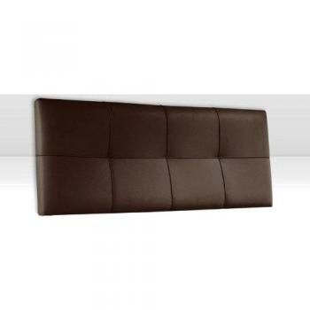 Square, Cabecero Acolchado de Cama de Dormitorio de Matrimonio, Cabezal, Acabado en Simil Piel Color Chocolate, Medidas: 160 cm