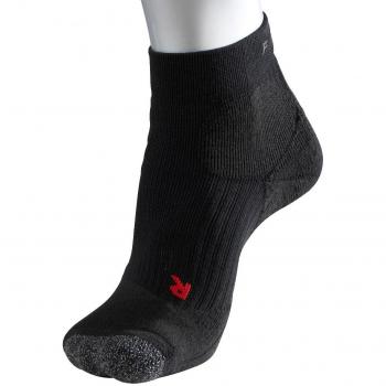 Falke TE2 Women's Short Tennis Socks - Black, Size 39-40, Cotton, Anti-Blister, Breathable