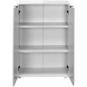 Armario Multiusos Alba Blanco 71x101x35cm con 2 Puertas y Estantes de Altura Regulable