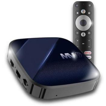 Muvip Smart TV Certificado por Google - Resolución 4K - CPU Quad Core ARM® Cortex-A35 - RAM 2GB DDR4 - Color Negro