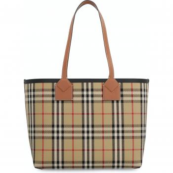 Burberry Women's Small London Tote Bag in Beige | 8066163144447 Color A9534, Size: ONE SIZE