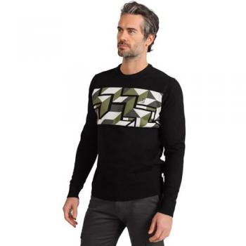 Jersey de Cuello Caja Geométrico para Hombre Bendorff - XL, Casual, Manga Larga, Algodón