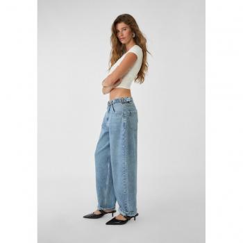 Stradivarius Adjustable Balloon Fit Jeans Denim
