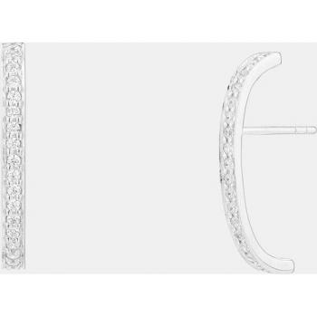 Pendientes Tribeca de plata y circonitas con forma de arco