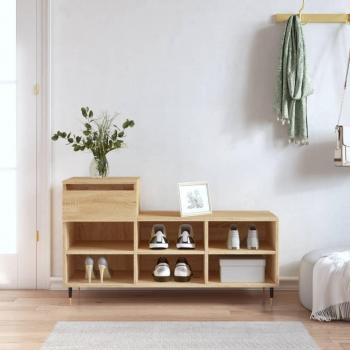 Zapato de roble Sonoma 102x36x60 cm madera multicapa Marrón