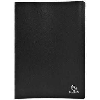 Exacompta 85101E - Carpeta de 100 fundas PVC, A4, color negro