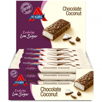 Atkins ED Chocolate Coconut Barritas - Paquete de 15 barritas x 35 gr - Total: 525 gr