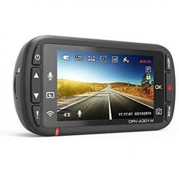 Kenwood DRV-A301W - Cámara de salpicadero Full HD con Sensor G de 3 Ejes, GPS y Enlace inalámbrico, Incluye Tarjeta Micro SD de 16 GB