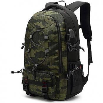 XQXA Mochila de viaje para ordenador portátil, 45 L, mochila duradera, apta para computadora de 17,3 pulgadas, mochilas de negocios para mujeres y hombres
