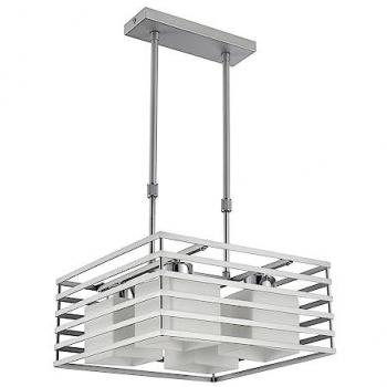Lámpara de Techo CRISTAL RECORD CELL 4 Luces Plata 4Xe27 40W - Calidad y Diseño Excepcionales